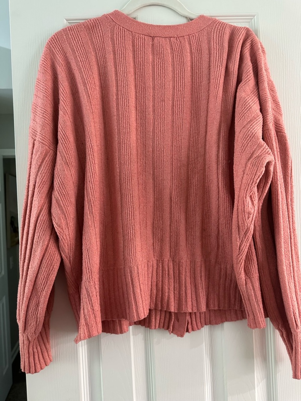 Nine West Coral Ribbed Button-Front Women's Sweater - Picture 5 of 7